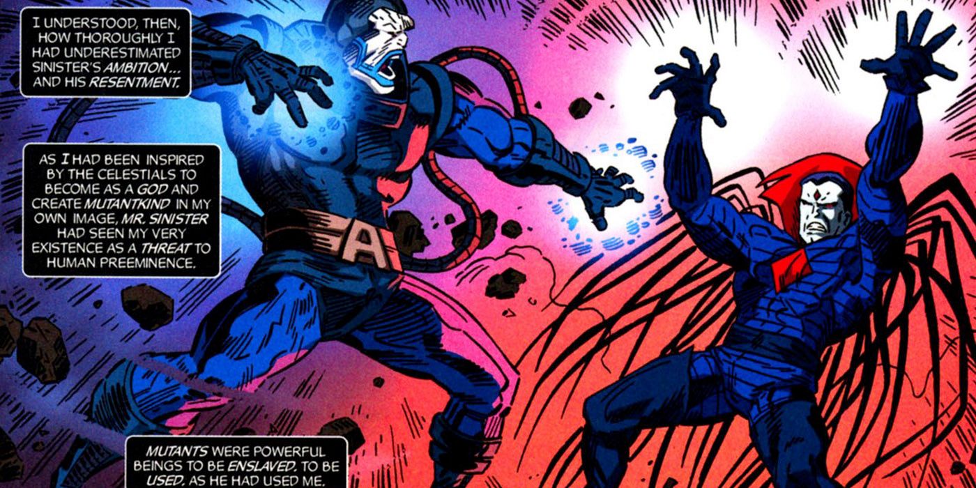 Mister Sinister fighting Apocalypse.