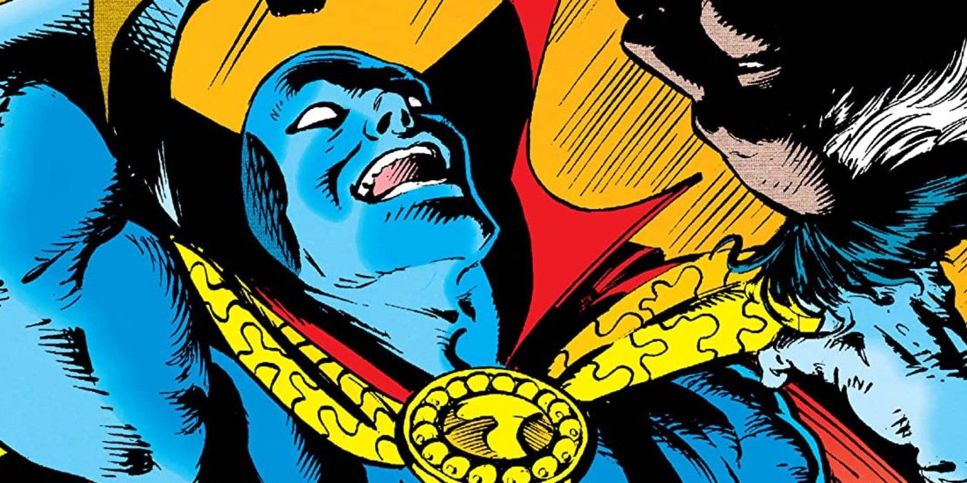 Necromancer captures Doctor Strange in Marvel comics.