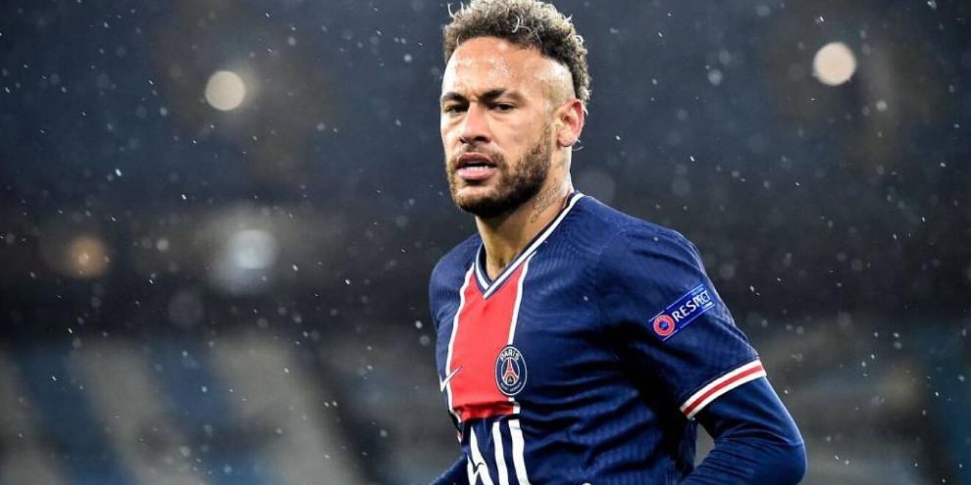 Neymar playing in the Champions League for Paris Saint-Germain