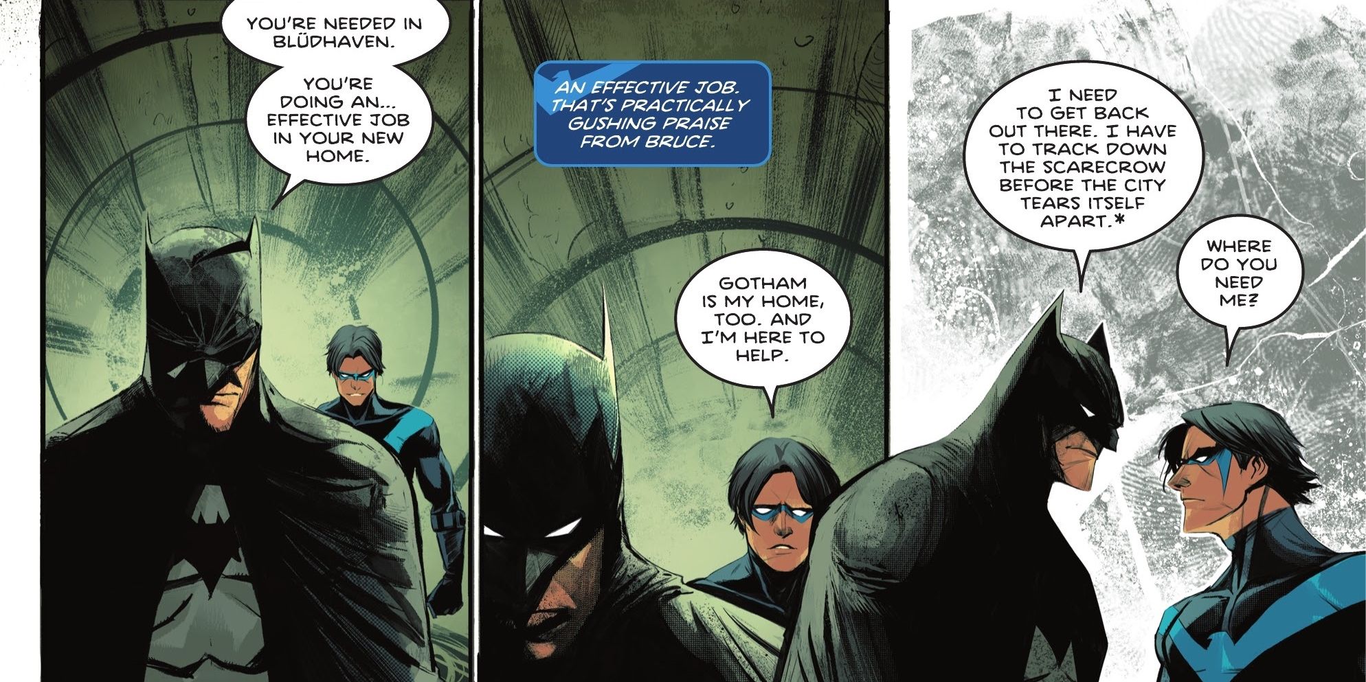 Nightwing-84-Batman-Praise-Bludhaven