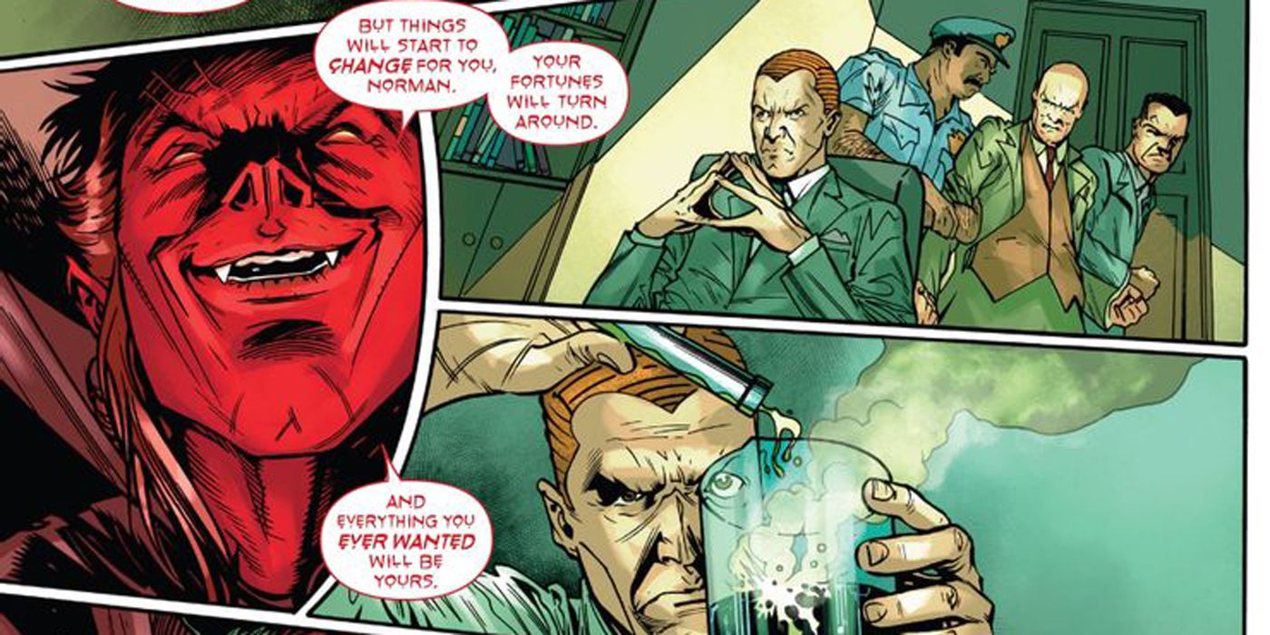 Norman Osborn makes a deal with Mephisto.