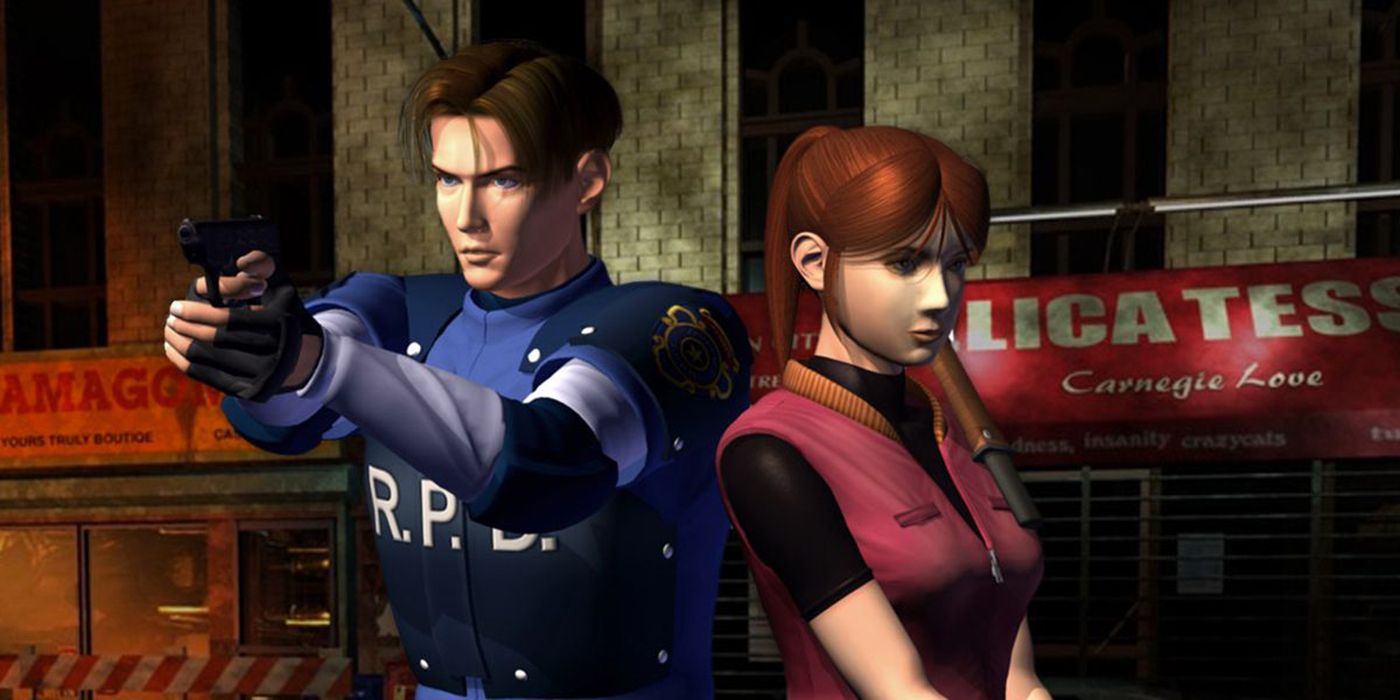 Resident Evil 2 image with Leon and Claire standing side by side.