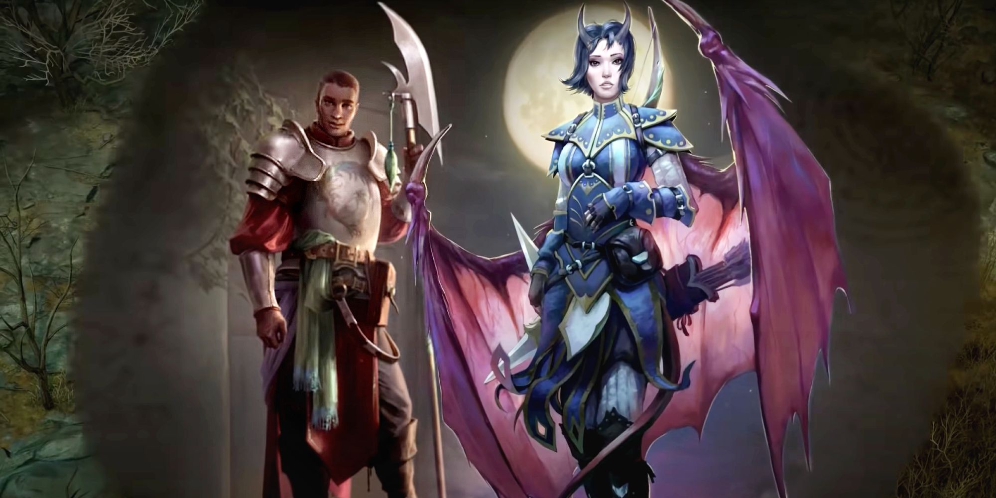 Arueshalae & Sosiel in Pathfinder: Wrath of the Righteous