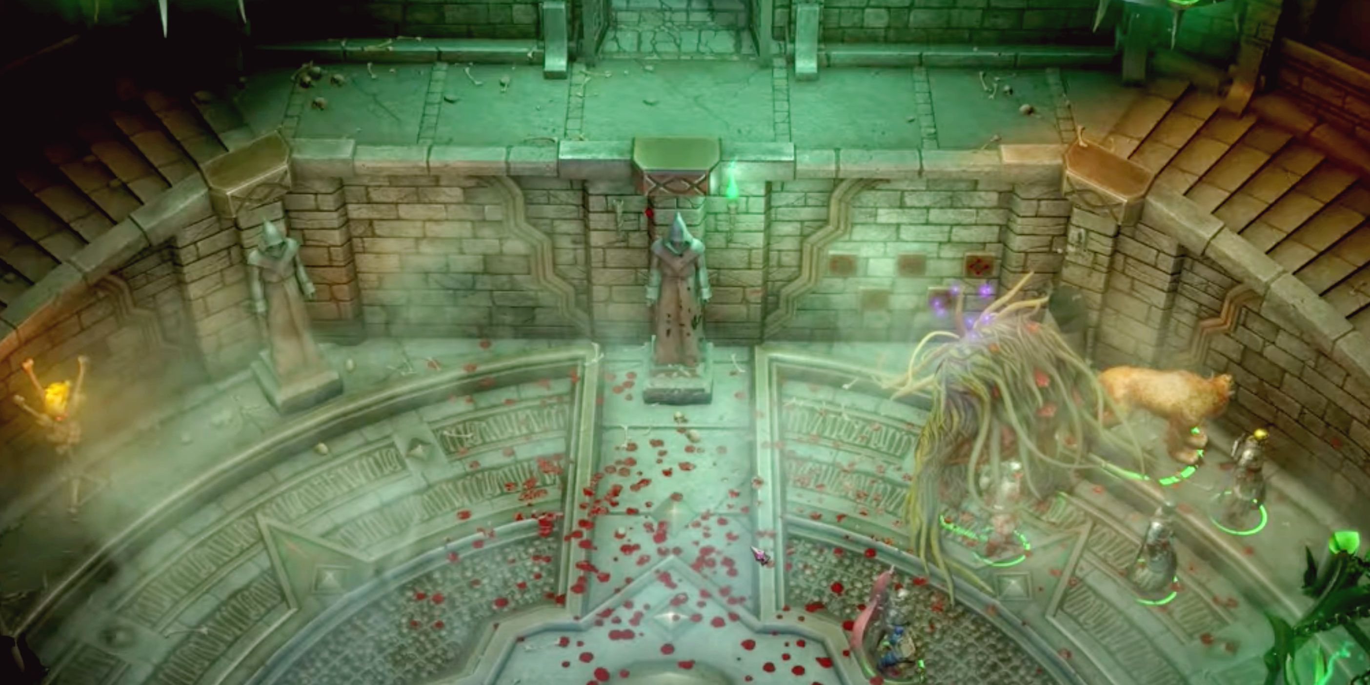 The main hall of the Ivory Sanctum in Pathfinder Wrath of the Righteous 