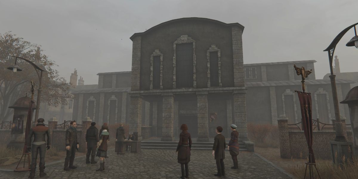 Outside of the town hall in Pathologic.