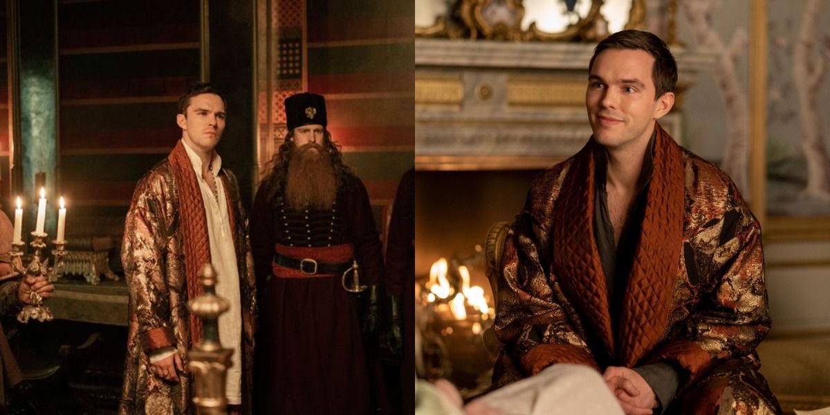 Peter (Nicholas Hoult) in his morning robe on The Great