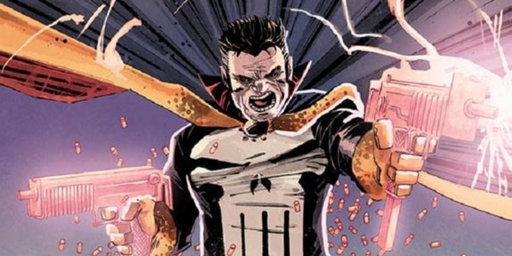Punisher Strange uses his powers in Marvel Comics.