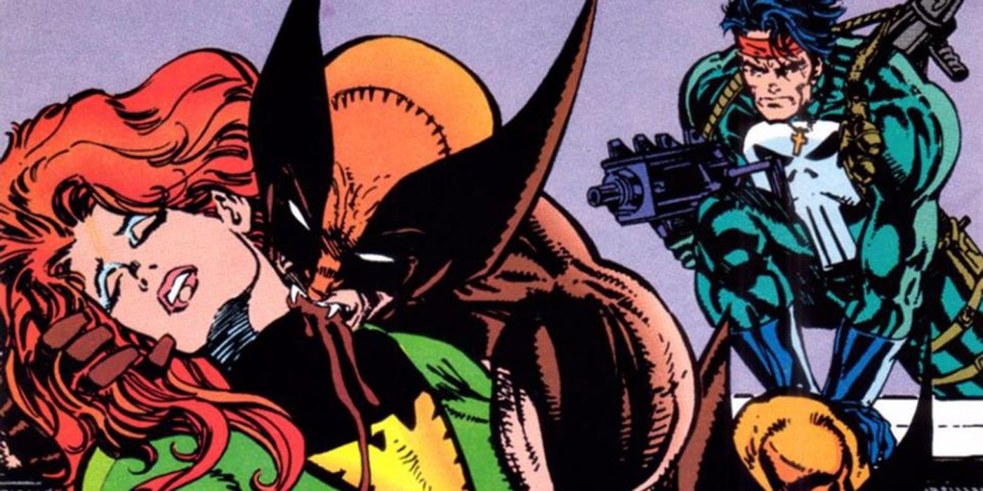 Punisher attacks Wolverine.