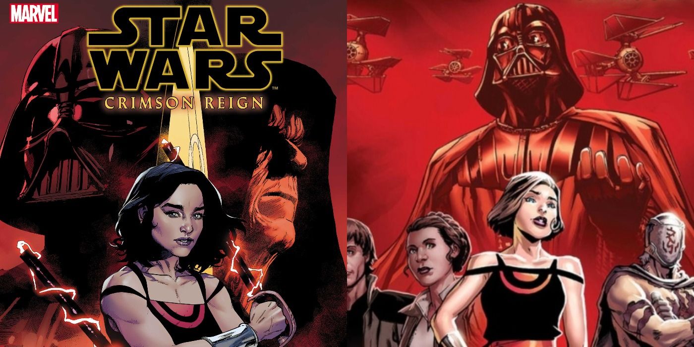 Cover and promo art of Qi'ra in the Crimson Reign comic miniseries