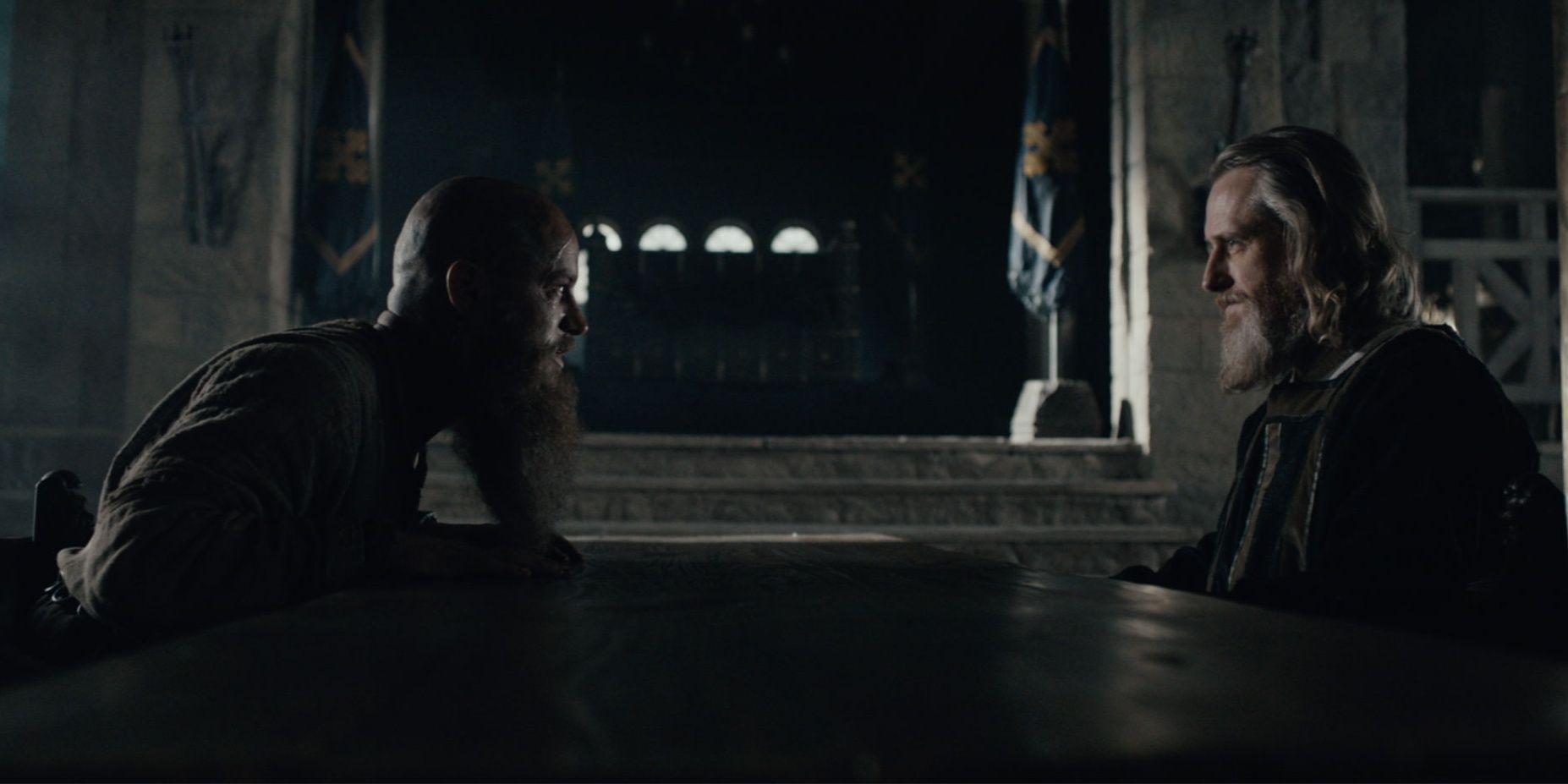 Ragnar at King Ecbert's mercy before he gets killed in Vikings