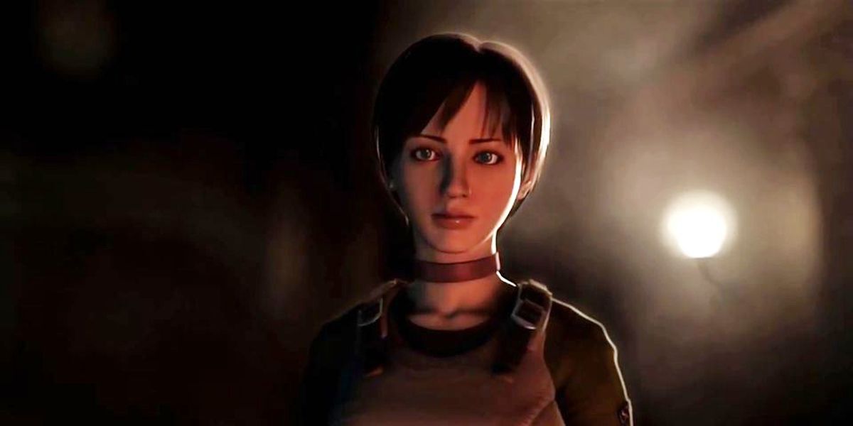Screenshot of Rebecca Chambers from Resident Evil 0.