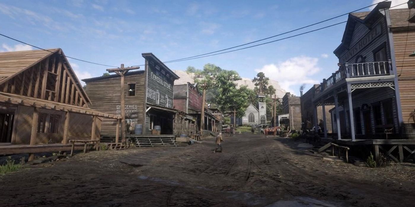 The town of Valentine in Red Dead Online