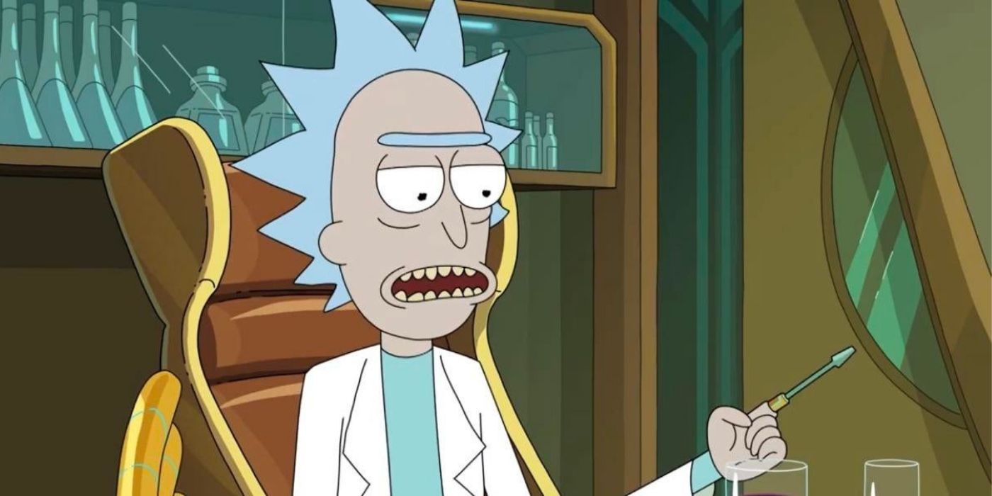 Rick turns his finger into a scredriver in Rick and Morty