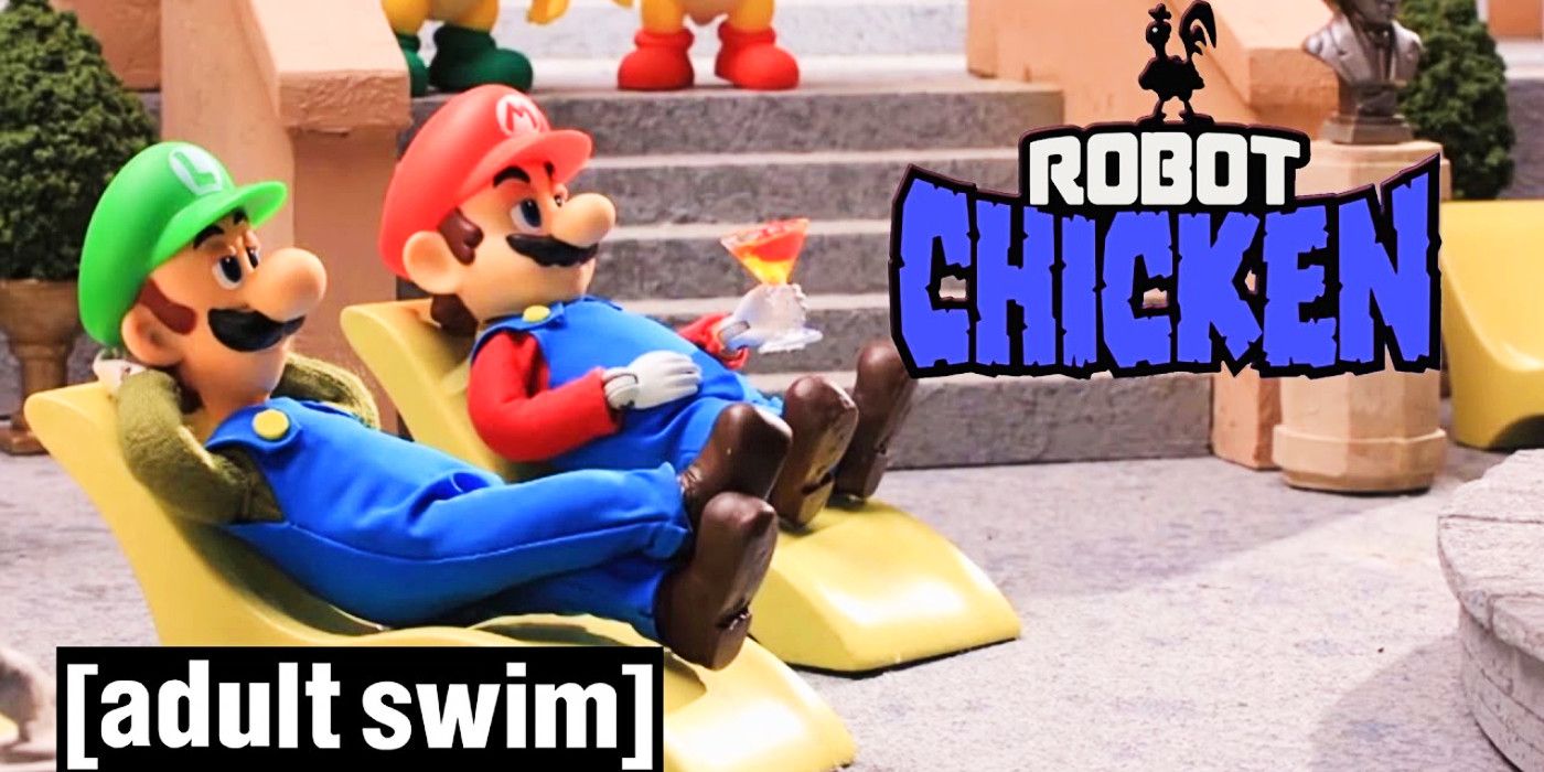 Mario and Luigi in reclining chairs in Robot Chicken 