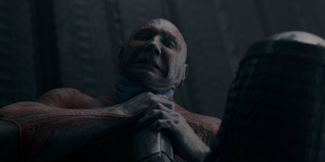 Ronan chokes Drax in Guardians of the Galaxy 