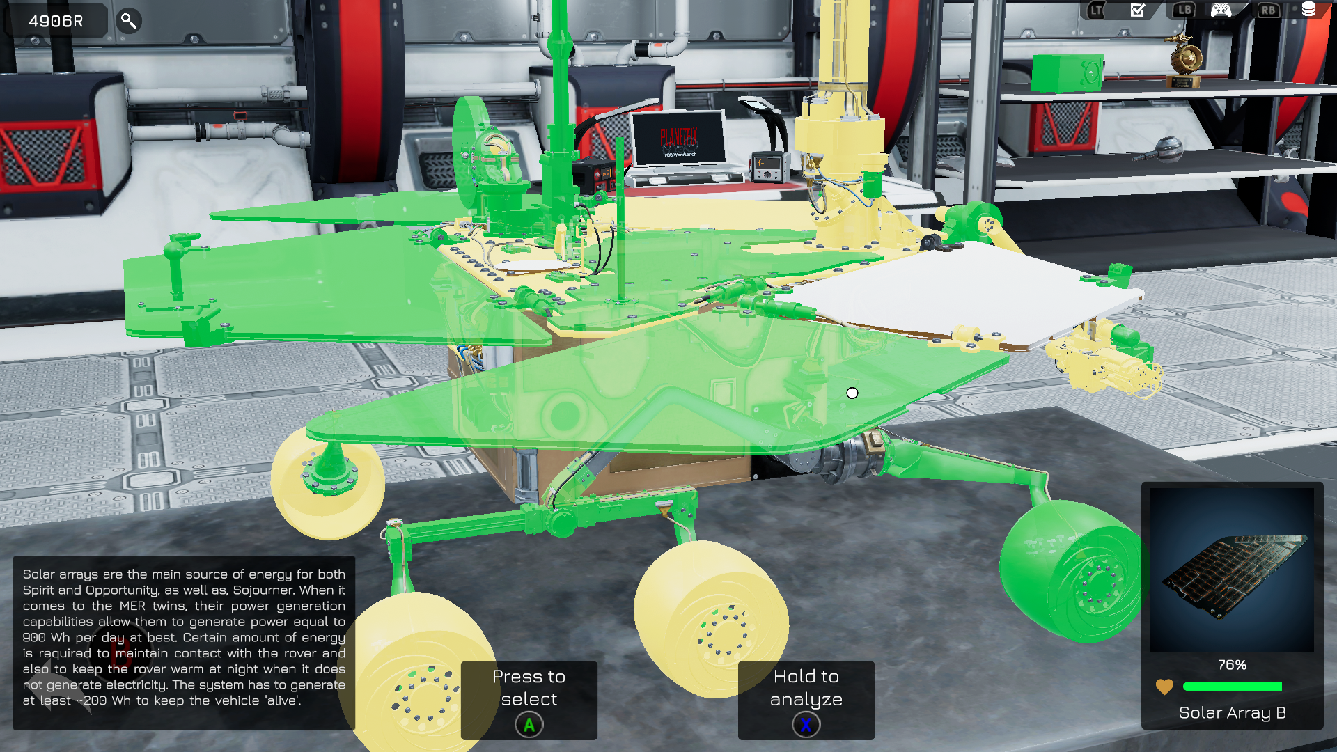 Rover Mechanic Simulator Analysis Mode