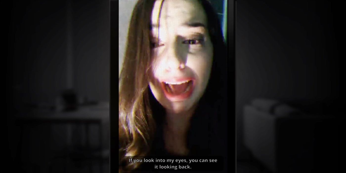 An image of a woman screaming on a cell phone in Simulacra.