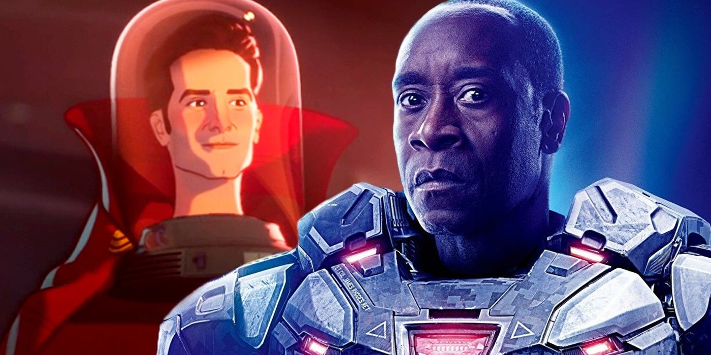 Scott Lang Ant Man in What If and Don Cheadle as Rhodey War Machine in Avengers Endgame