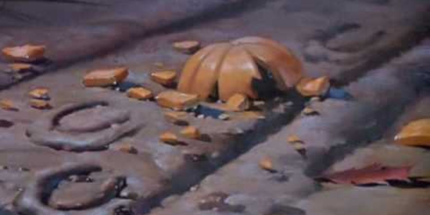 The remains of Ichabod and the pumpkin from Sleepy Hollow