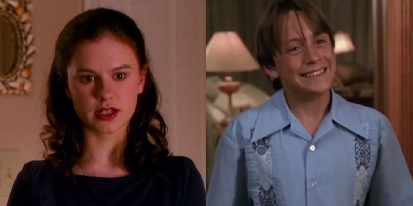 Split image of Mackenzie Siler and Simon Boggs in She's All That