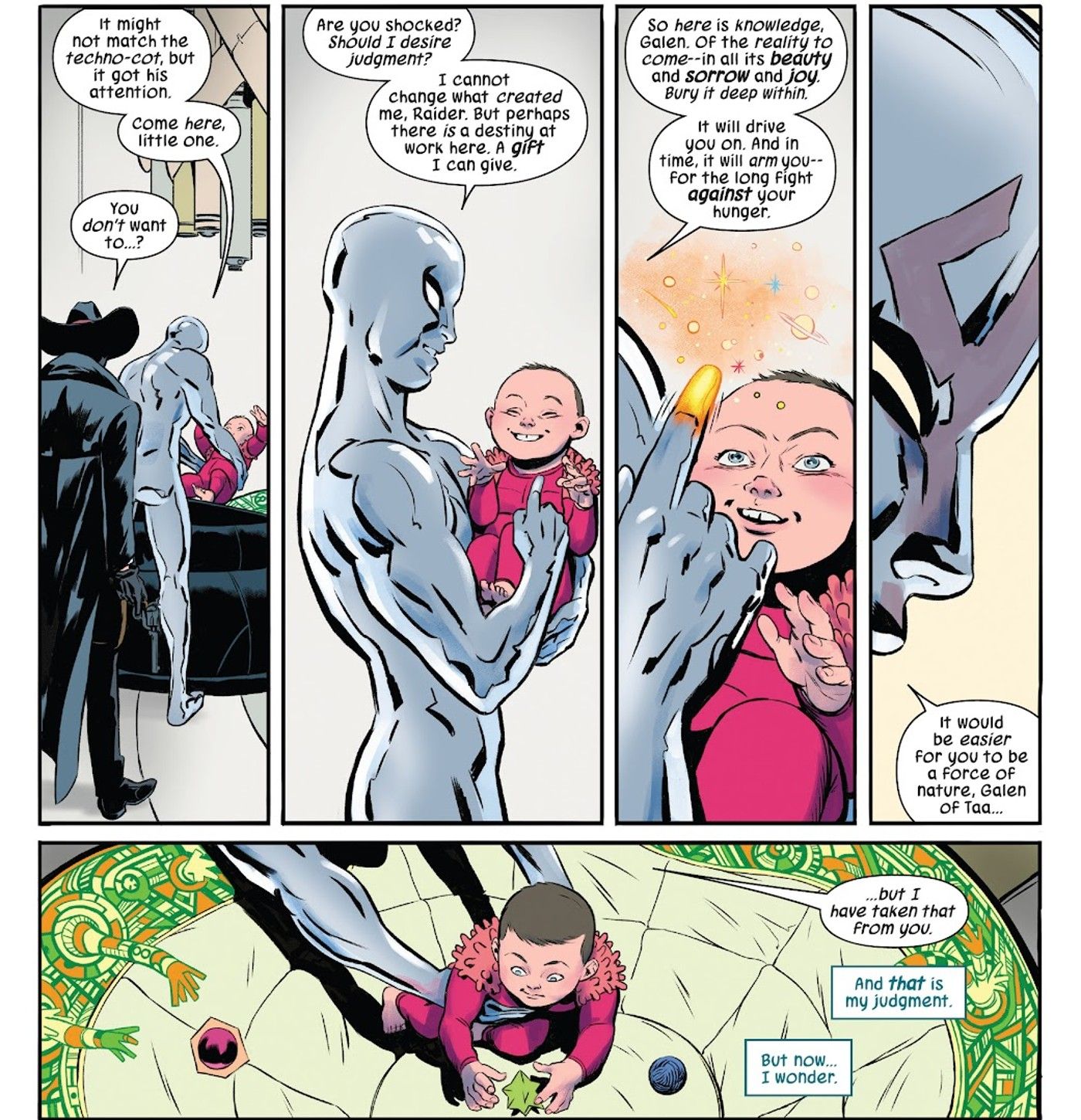Silver Surfer gets revenge on baby Galactus