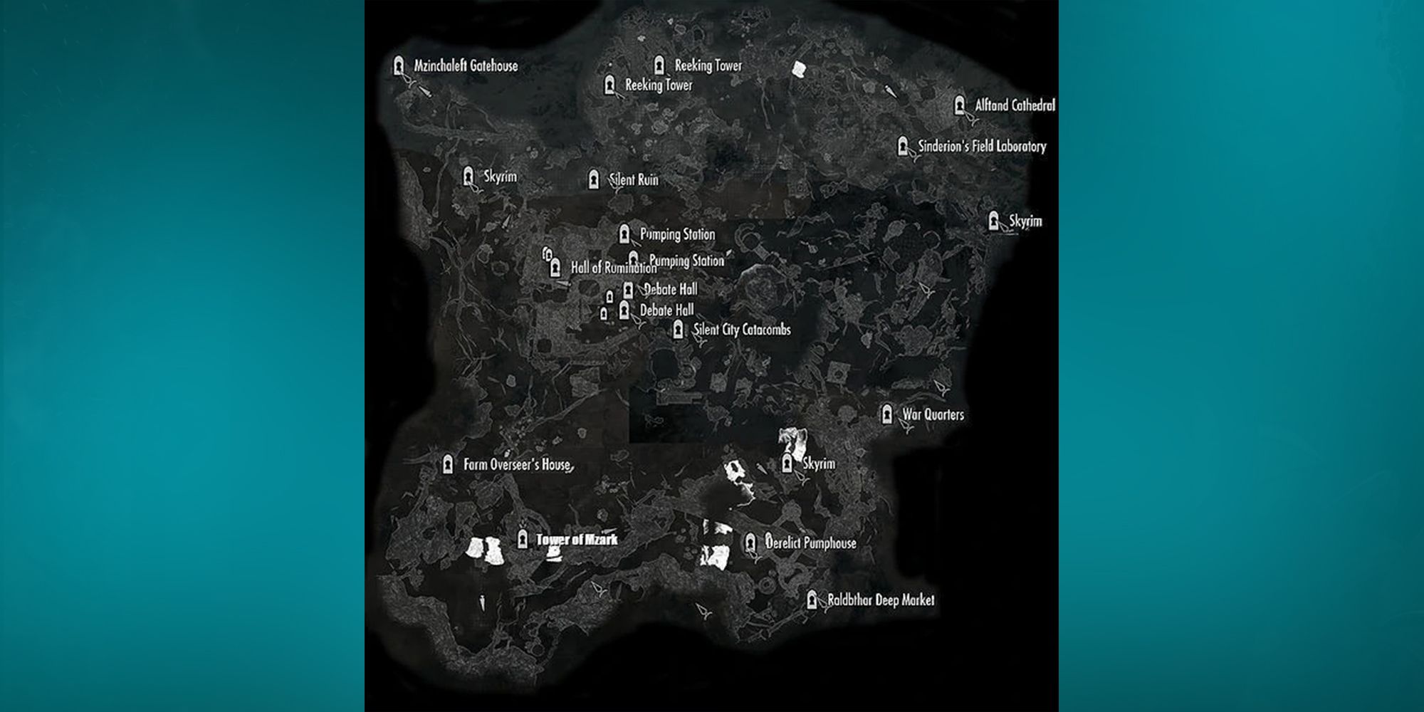 Skyrim Blackreach Map