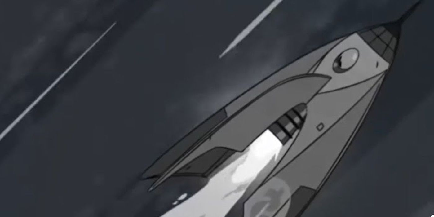 A black and white pic of the Spear of Selene from Ducktales