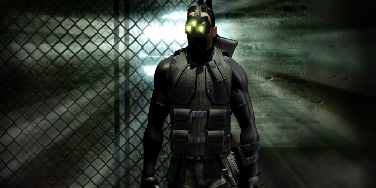 Sam Fisher in the darkness.