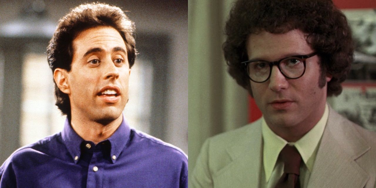Split image of Jerry Seinfeld in Seinfeld and Albert Brooks in Taxi Driver