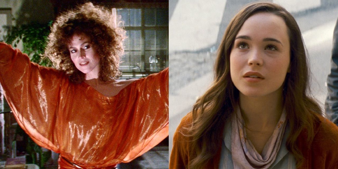 Split image of Sigourney Weaver in Ghostbusters and Elliot Page in Inception