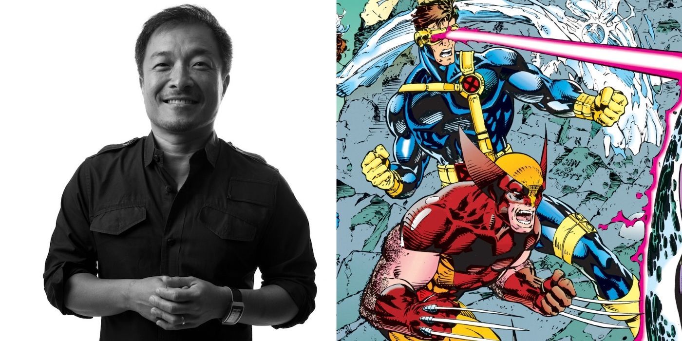 Split image showing Jim Lee and a cover of X-Men