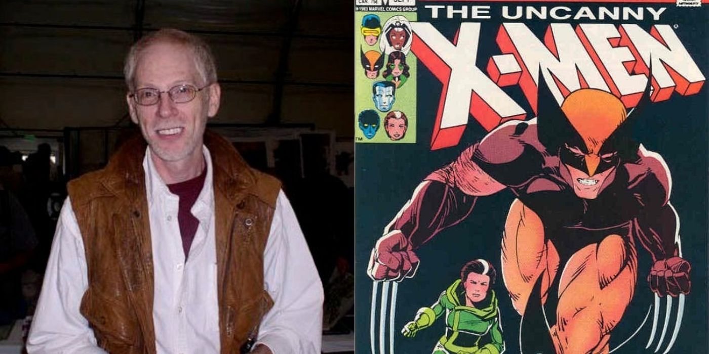 Split images of Paul Smith and a cover of The Uncanny X-Men