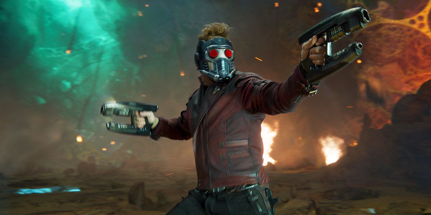Star-Lord wielding his Element Guns in Guardians Of The Galaxy Vol. 2