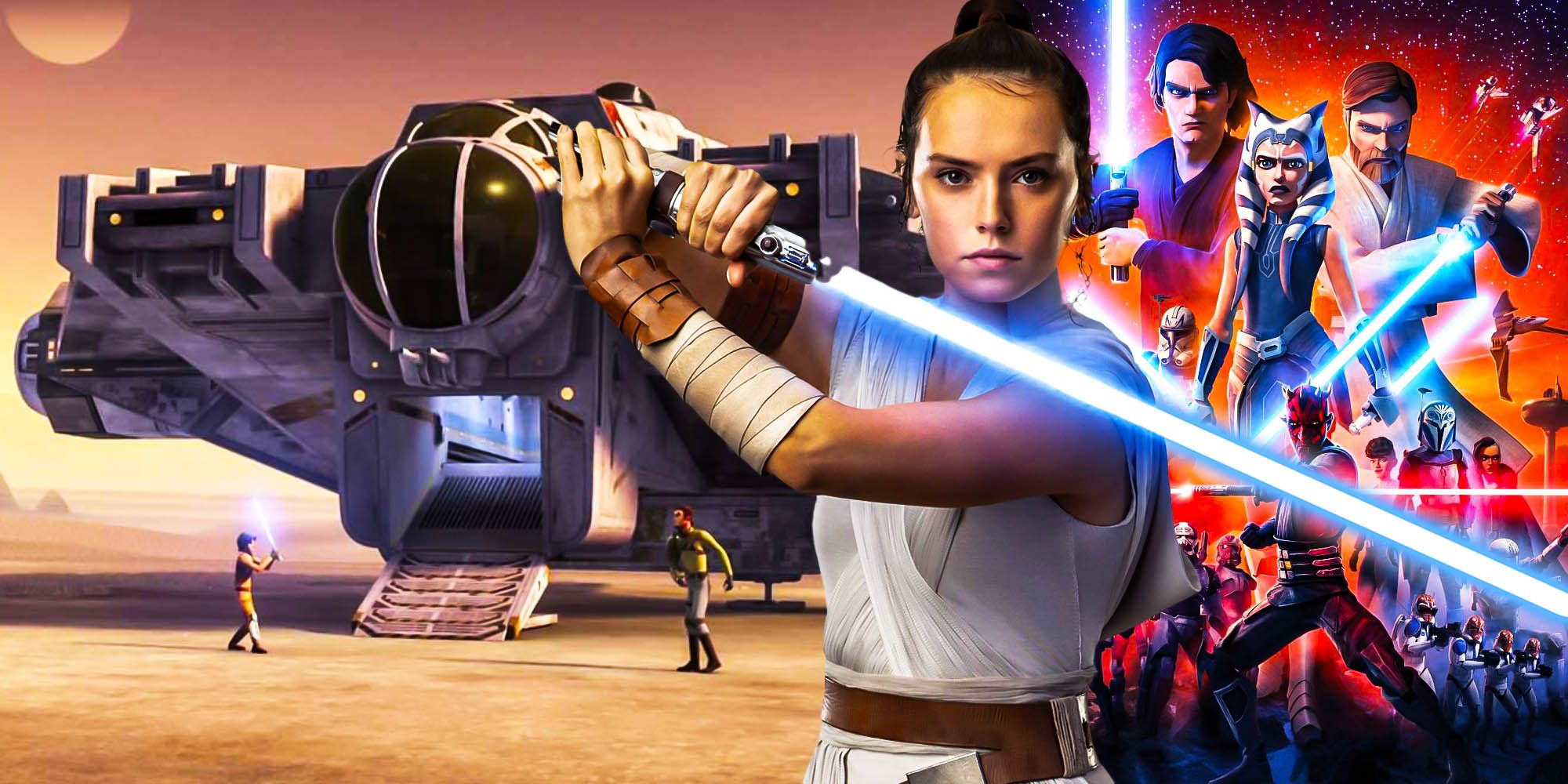 Star wars the rise of skywalker Clone wars Rebels connections Rey ghost ahsoka