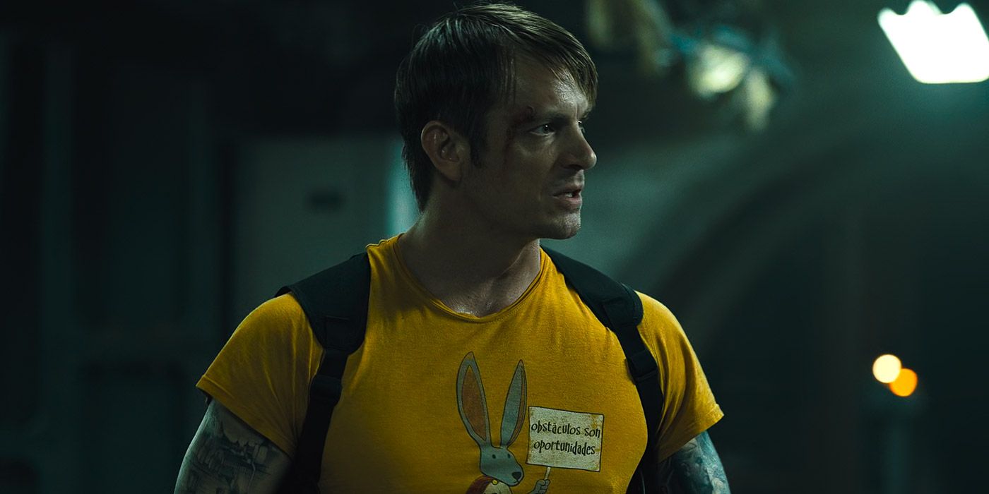 Rick Flag confronts Peacemaker in the third act of The Suicide Squad