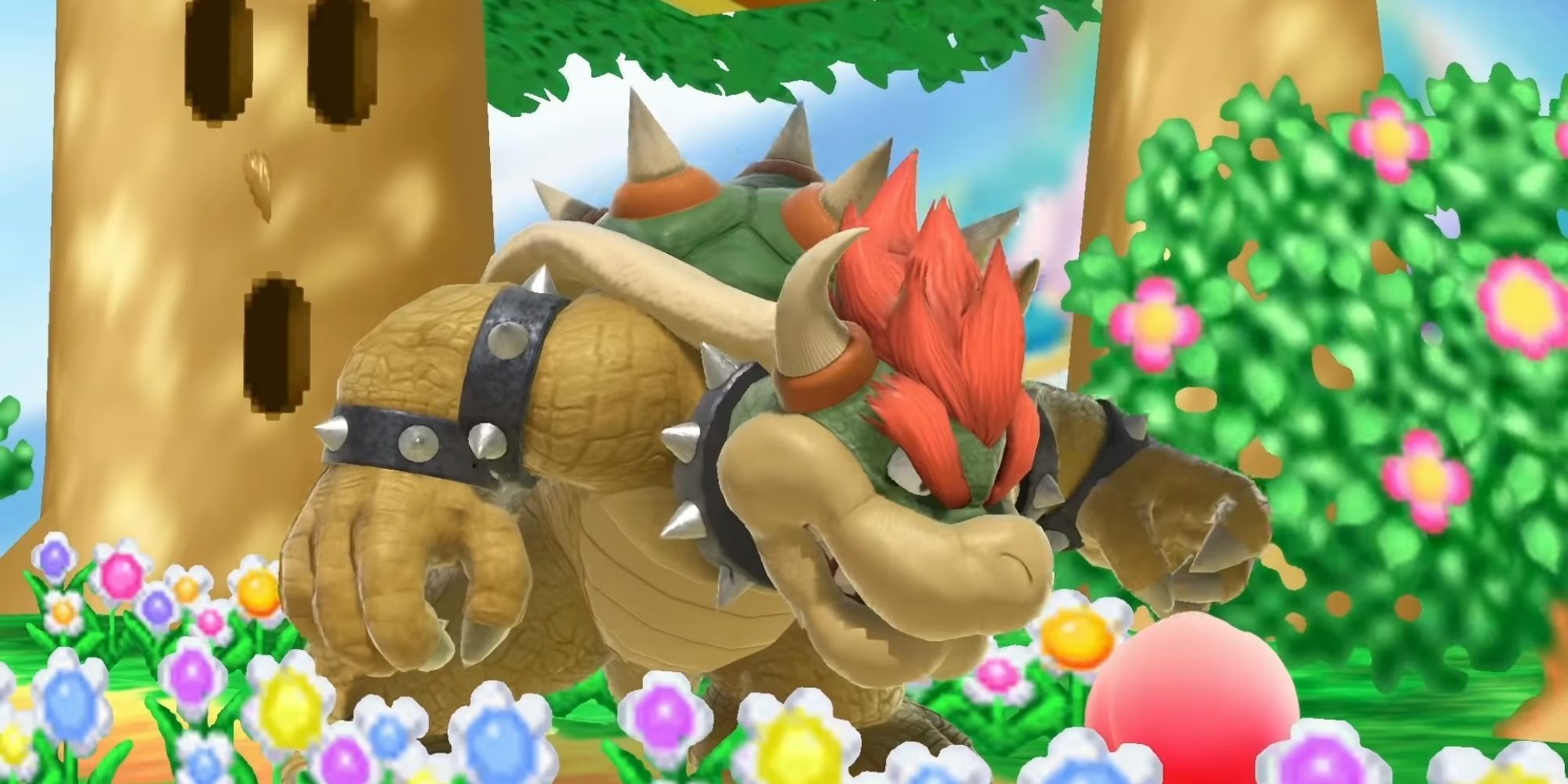 Bowser at the Dreamland stage in Super Smash Bros. Ultimate