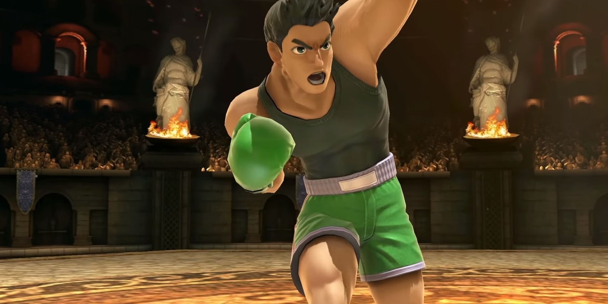 Little Mac throwing a punch in Super Smash Bros Ultimate