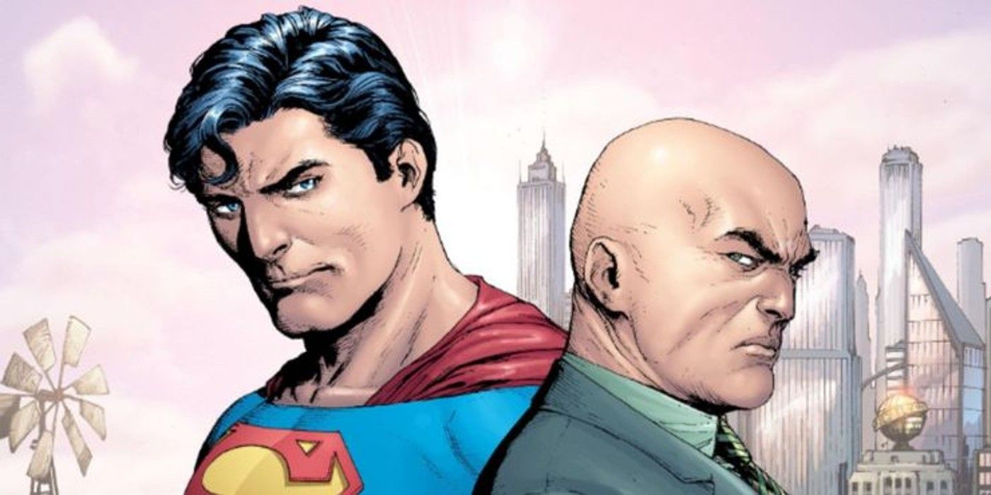 Superman and Lex Luthor standing together 