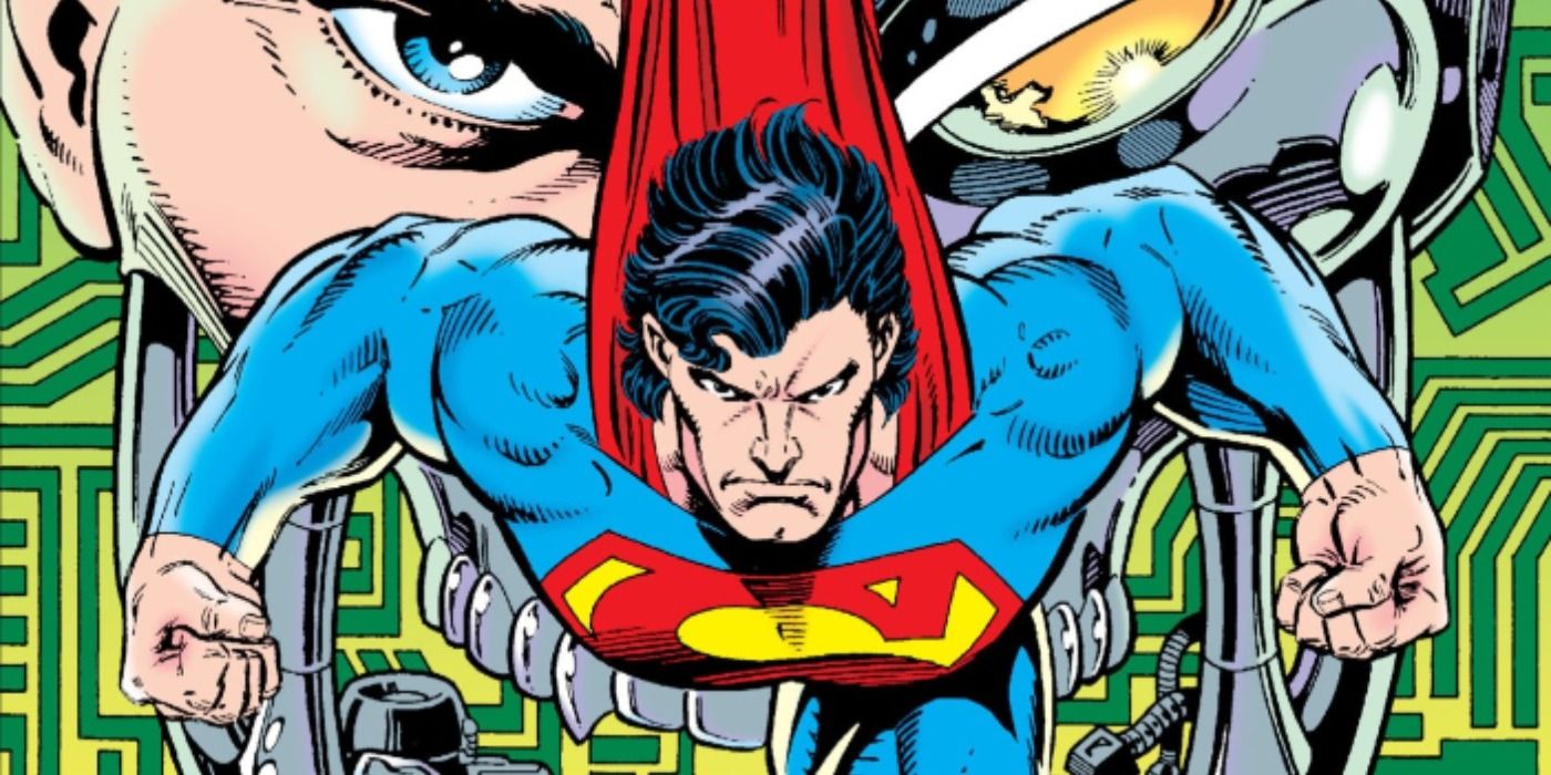 Superman fights with the Eradicator in DC Comics.