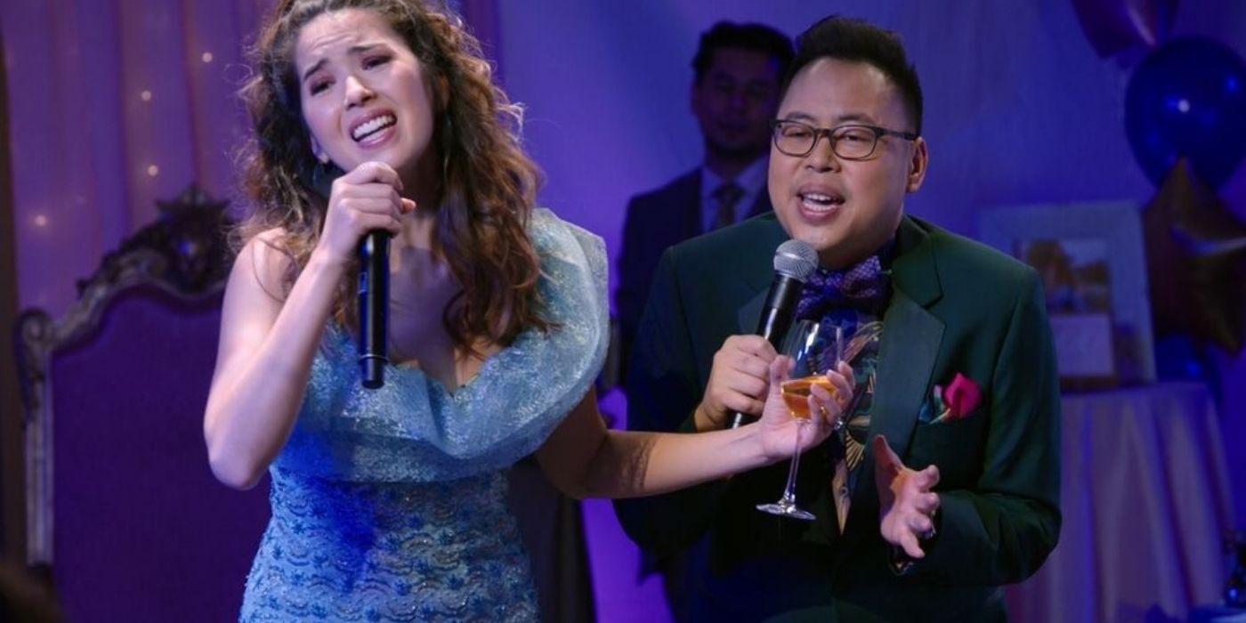 Cheyenne and Mateo sing at Emma's Quinceañera party in Superstore