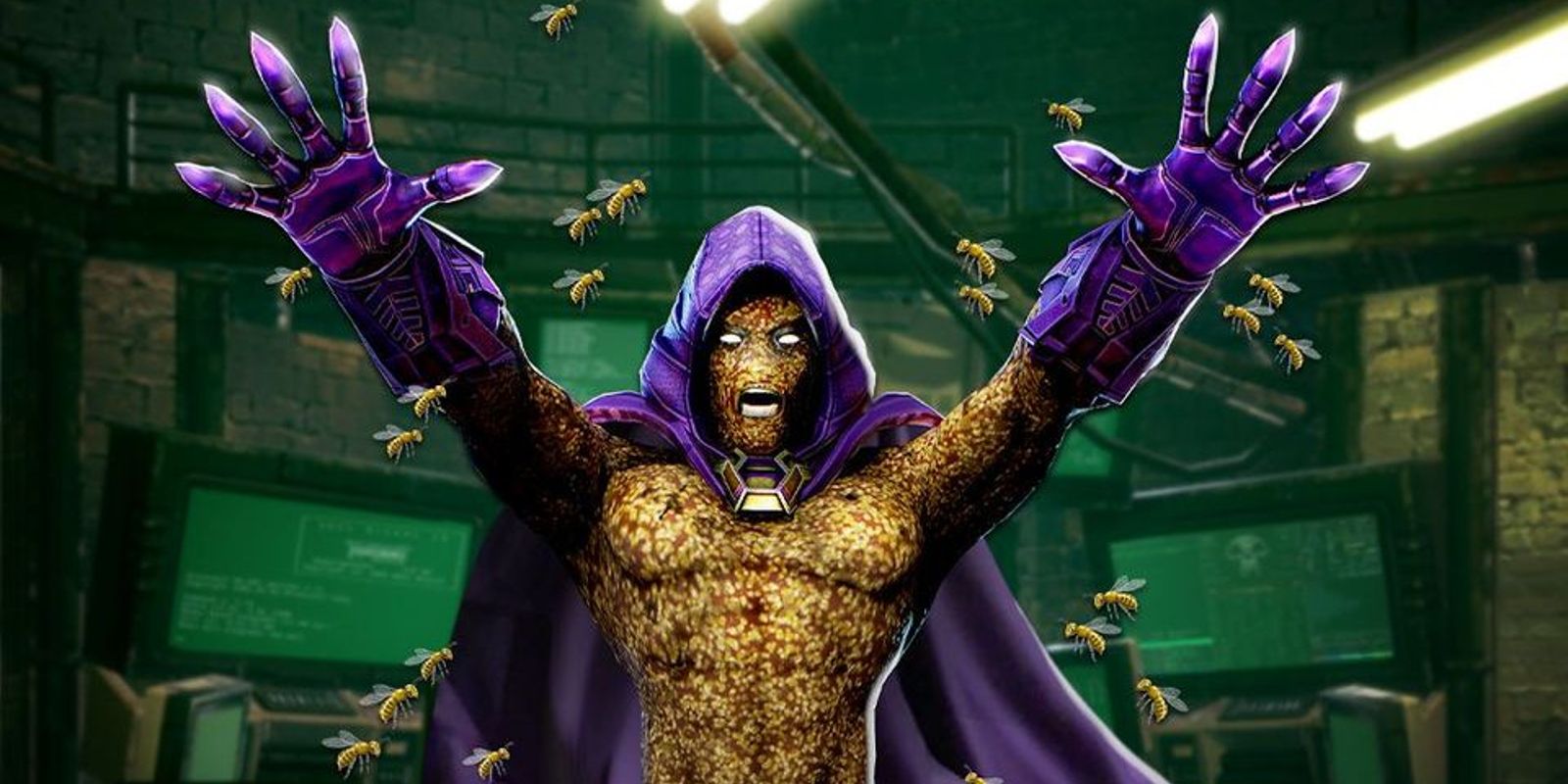 Swarm holding his arms outward in Marvel Strike Force