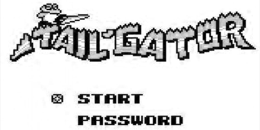 Start screen for the game Tail Gator on Game Boy.