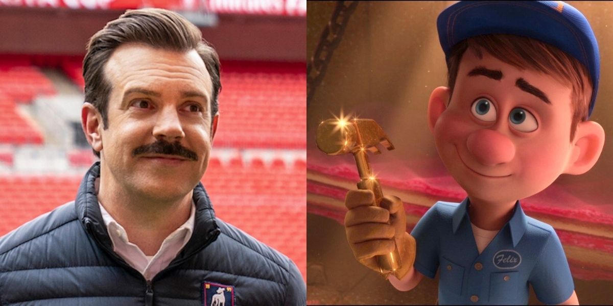Split Image: Ted Lasso and Felix from Wreck it Ralph