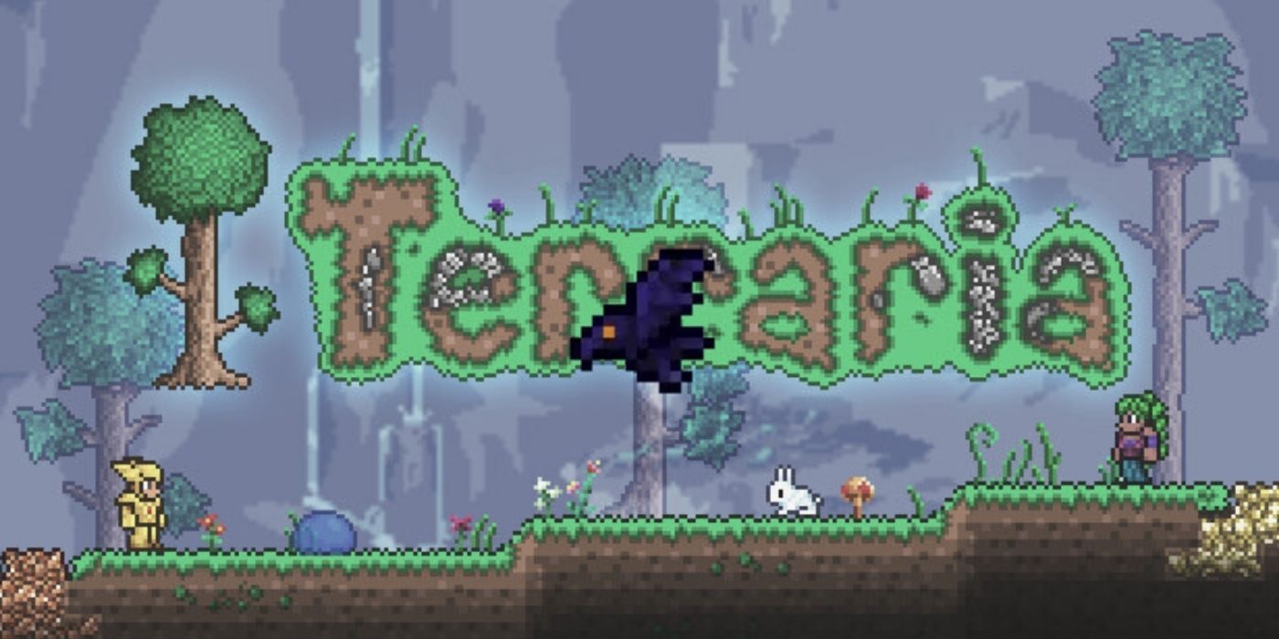 A raven against a Terraria background