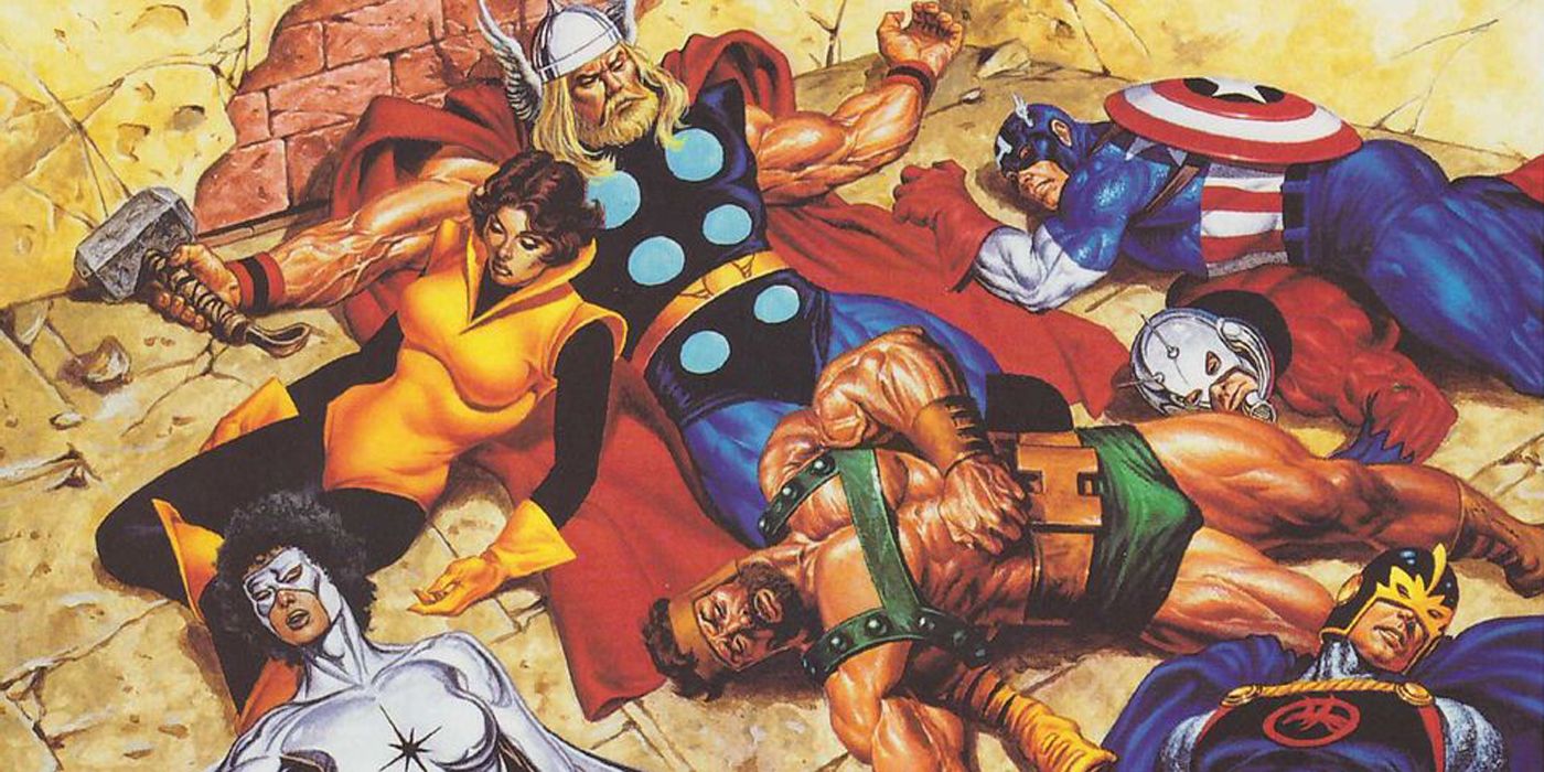 The Avengers beaten in Under Siege comic storyline.