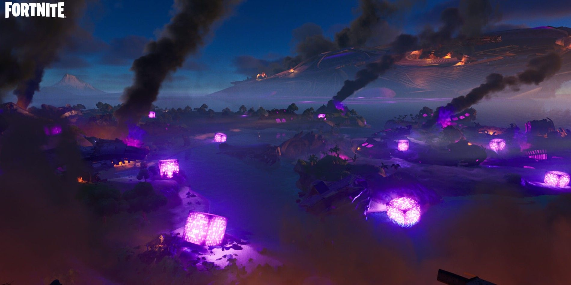 Cubes all over the island in Fortnite Season 8.