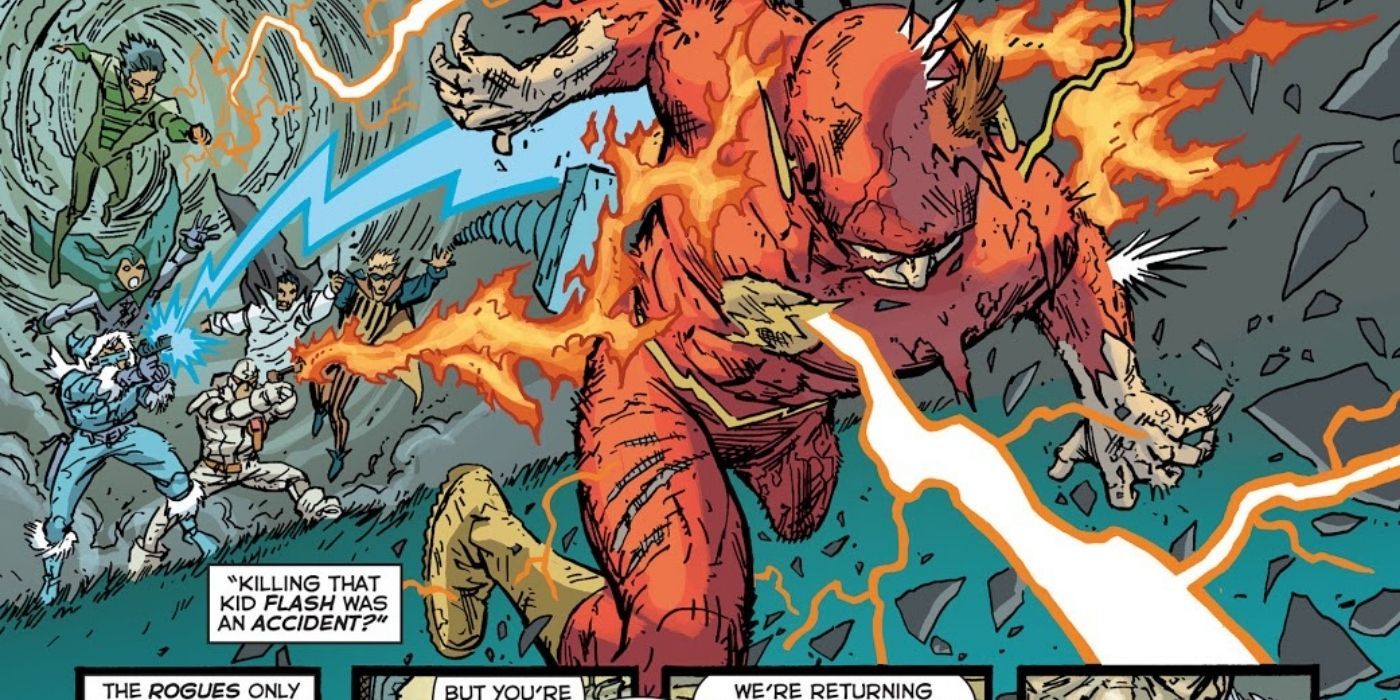 The Flash running in a panel from Final Crisis
