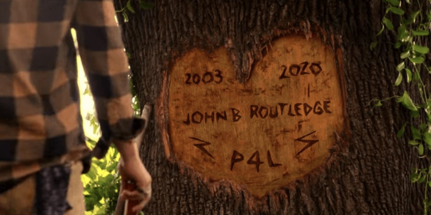 The Pogues carve a tree in memory of John B on OBX