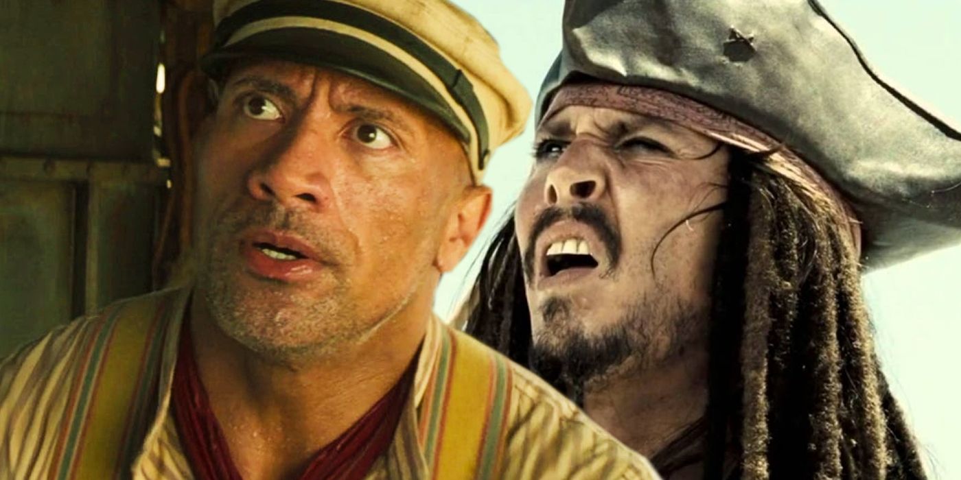 The Rock in Jungle Cruise and Johnny Depp in Pirates of the Caribbean