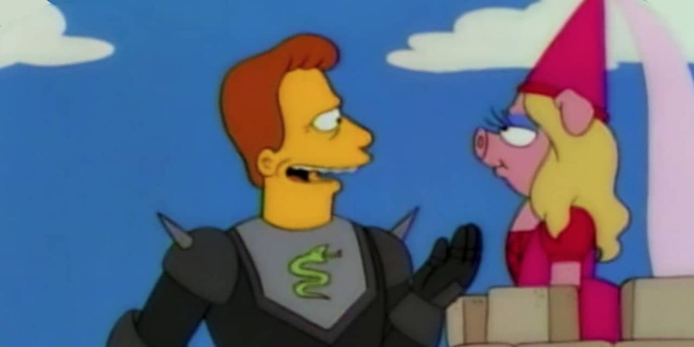 Troy McClure with Miss Piggy in The Muppets Go Medieval